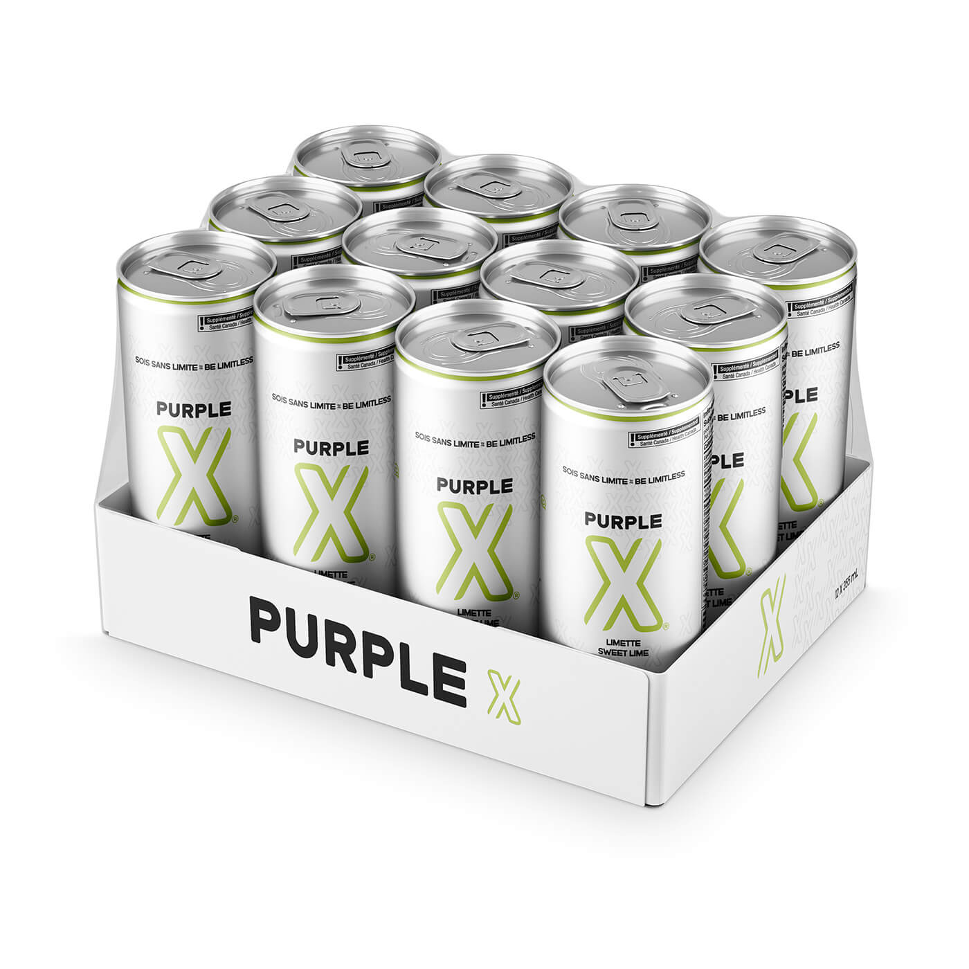 Caffeine-Free Energy Drink - Case of 12 - Lime (355ml)